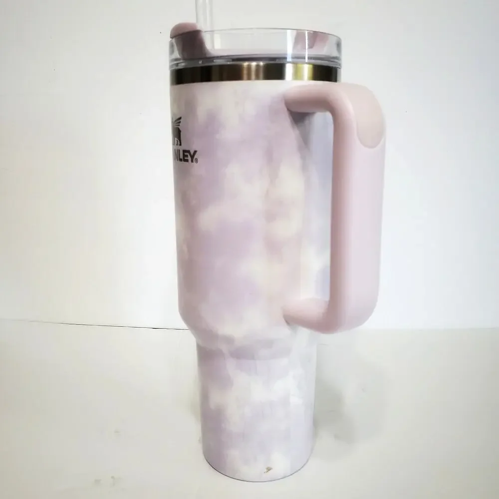 Stanley Wisteria Purple White Tie Dye 40 Oz Tumbler Discontinued Quencher H.20 - Picture 4 of 10